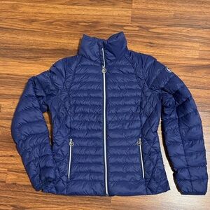 Michael Kors Navy Quilted Packable Puffer Jacket